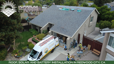 Roof, Solar, and Battery Installation in Redwood City, CA Photo