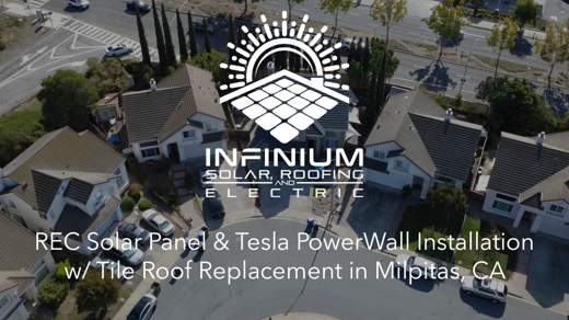 REC Solar Panel & Tesla Powerwall Installation with Roof Replacement