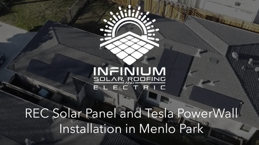 REC Solar Panel and Tesla PowerWall Installation in Menlo Park